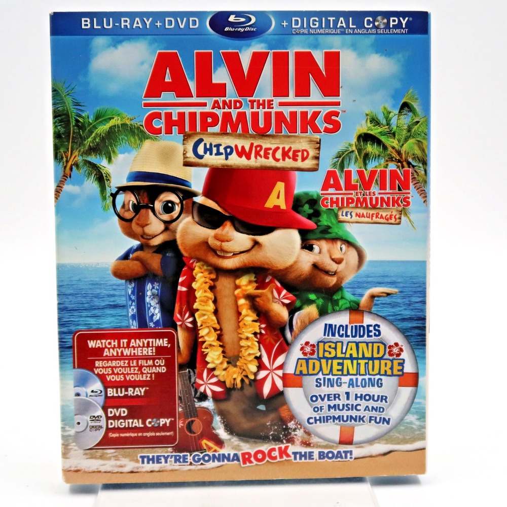 Alvin and the Chipmunks Chipwrecked Blu-ray DVD 2011 Jason Lee Justin Long